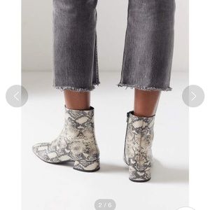 Vagabond Snake Print Ankle Boots